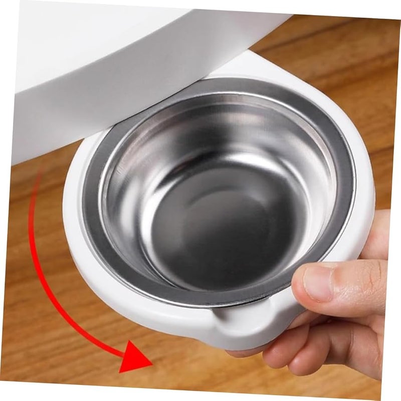 Stainless Steel Rotating Windproof Ashtray Cover Self Adhesive Hidden Mount for Office Desk - Image 4